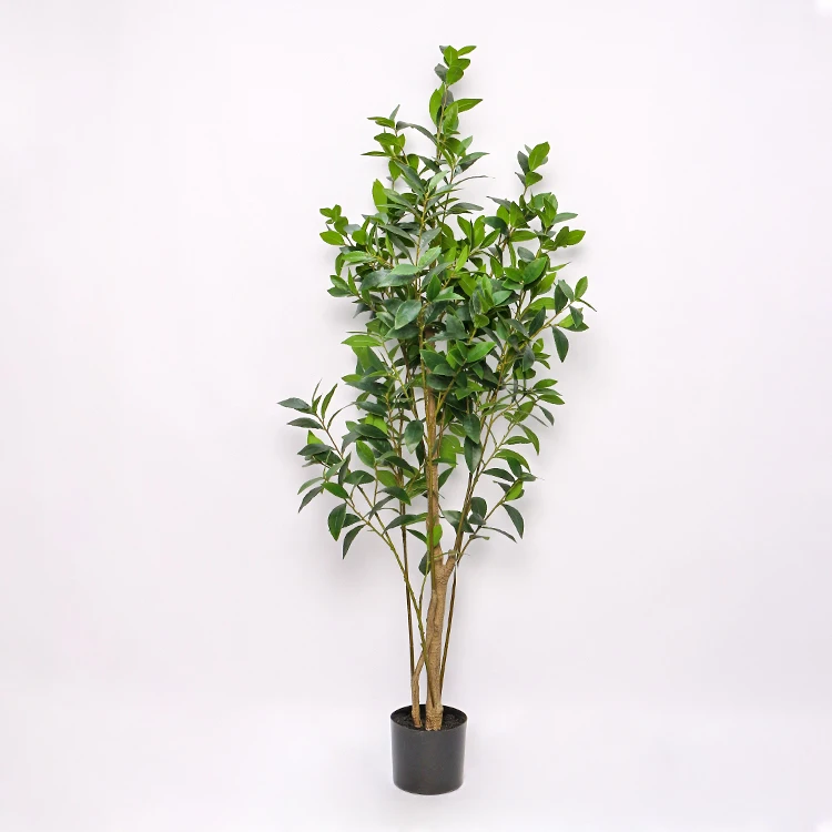 Indoor plastic chinese trees bonsai shipping office decoration laurel tree