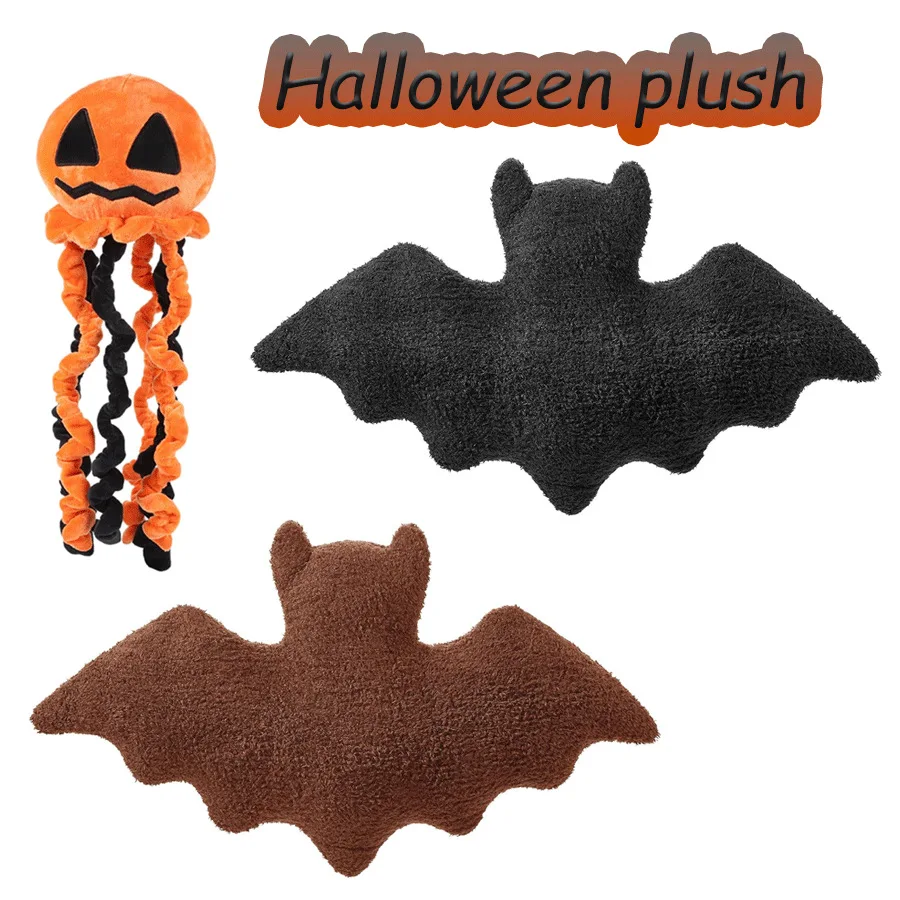 Wholesale  Halloween Festival Black White Pink Bat Shape Cushion Pillow Ultra Soft Plush Home Decor Toy Pillows