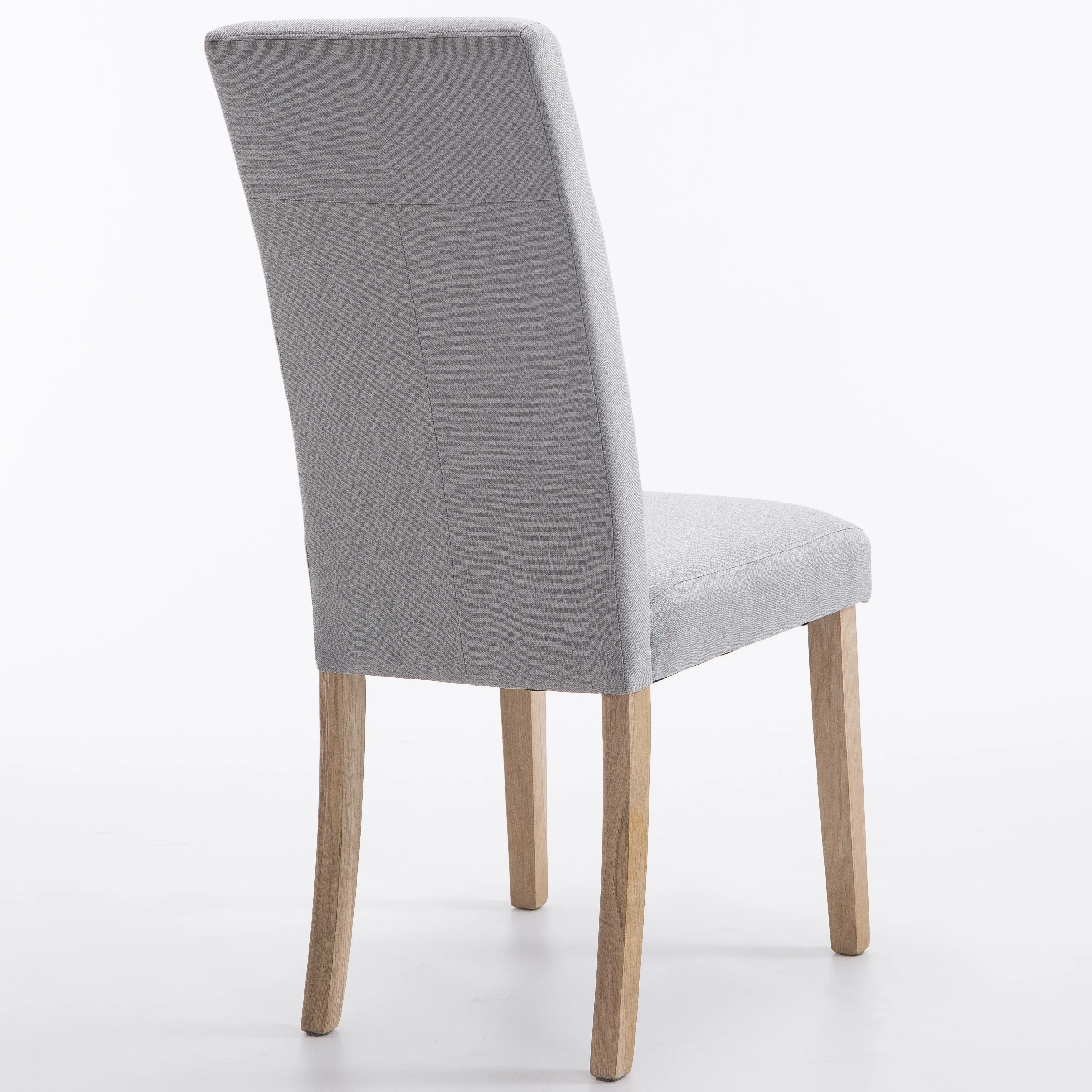 Classic Gray Fabric Upholstered Solid Wood Legs Kitchen Parsons Chair