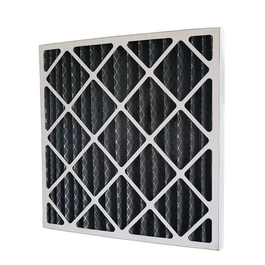 BEST Custom Cardboard Frame MERV 8 Merv 11 Merv 13 Pleated Air Filter with Activated Carbon for AC HVAC and Stovese odor.