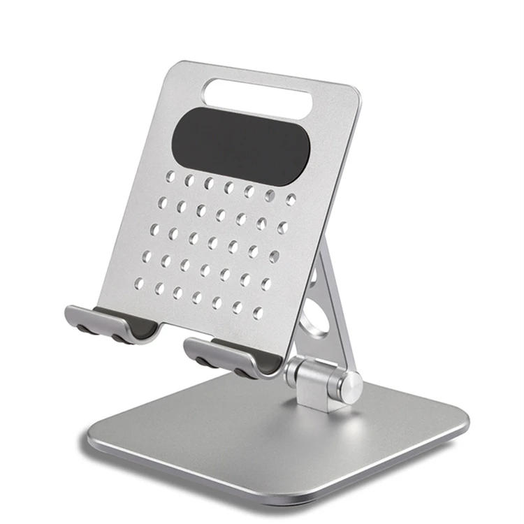 Алюминиевый складной Регулируемый Настольный держатель для планшета совместимый с более тяжелым основанием и ажурной