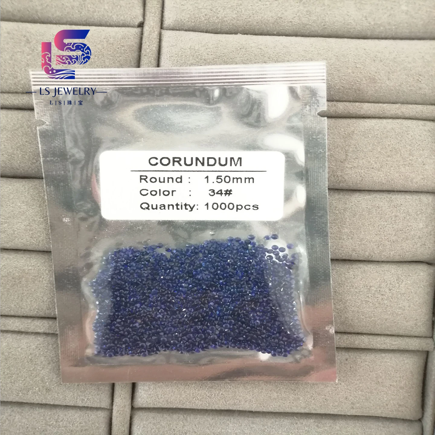 Stone Ruby Sapphire Synthetic 1.5mm High Quality Wholesale Round Cut Corundum For Package Sale