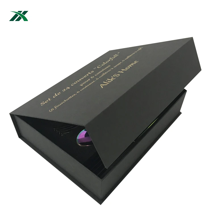 
Custom Knife Spoon Fork Set Packaging Collapsible Cardboard Box Paper Gift Box 