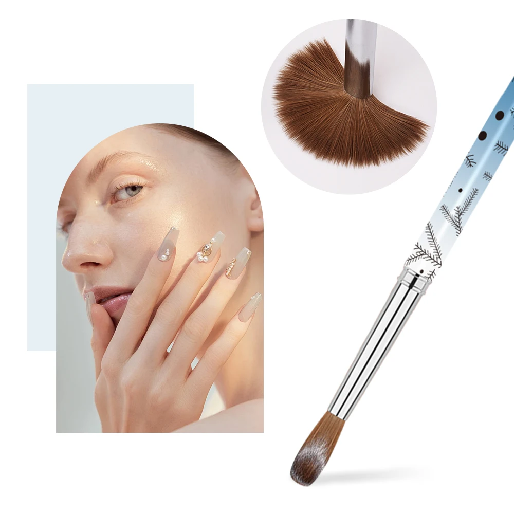 Custom Logo Hot Sale 100% Kolinsky Acrylic Nail Brushes Art Painting Drawing Tools Nail Art Brush Wholesale
