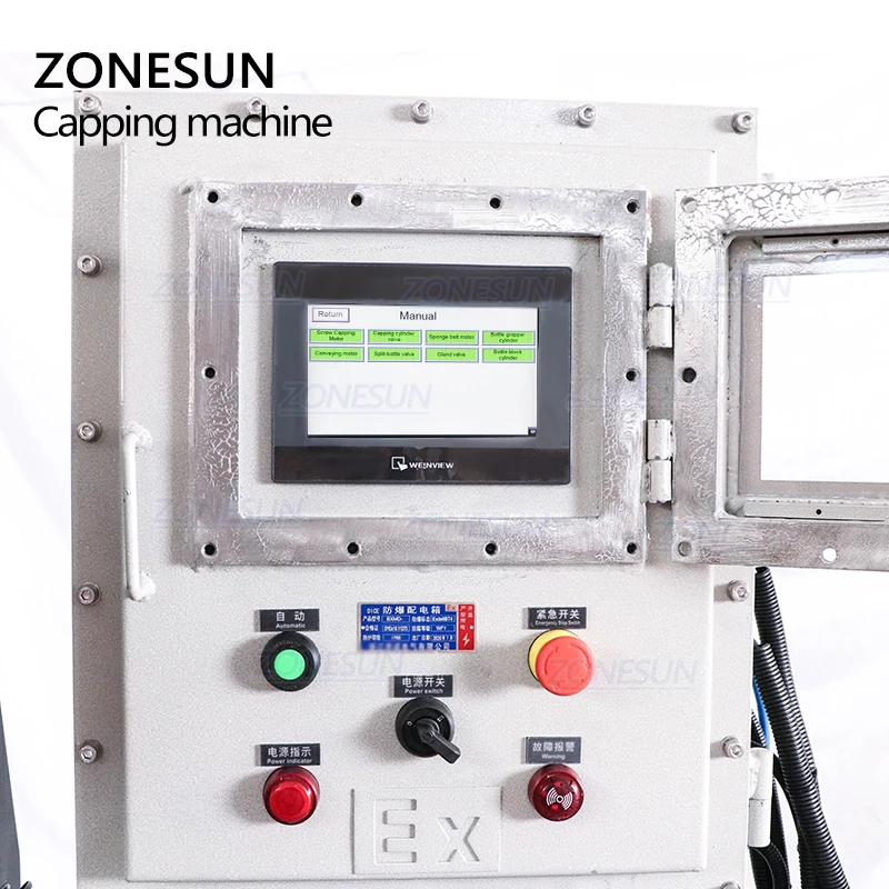 ZONESUN ZS-VTCM1 усовершенствованная от взрыва эфирные масла банка брызг Автоматическая круглая бутылка винт укупорочные