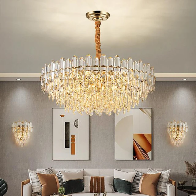 2021 brass european restoration hardware ceiling luxury modern bougeoir K9 wall crystal chandelier