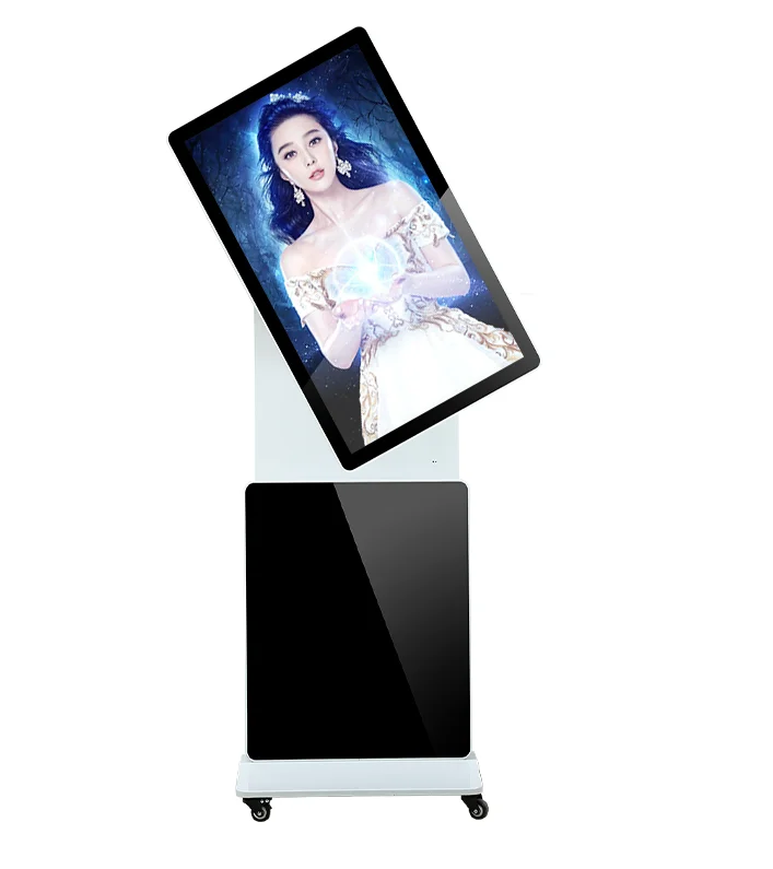180 Degrees Rotatable IR Touch Split Vertical LCD TV Digital Signage Kiosk Advertising Display