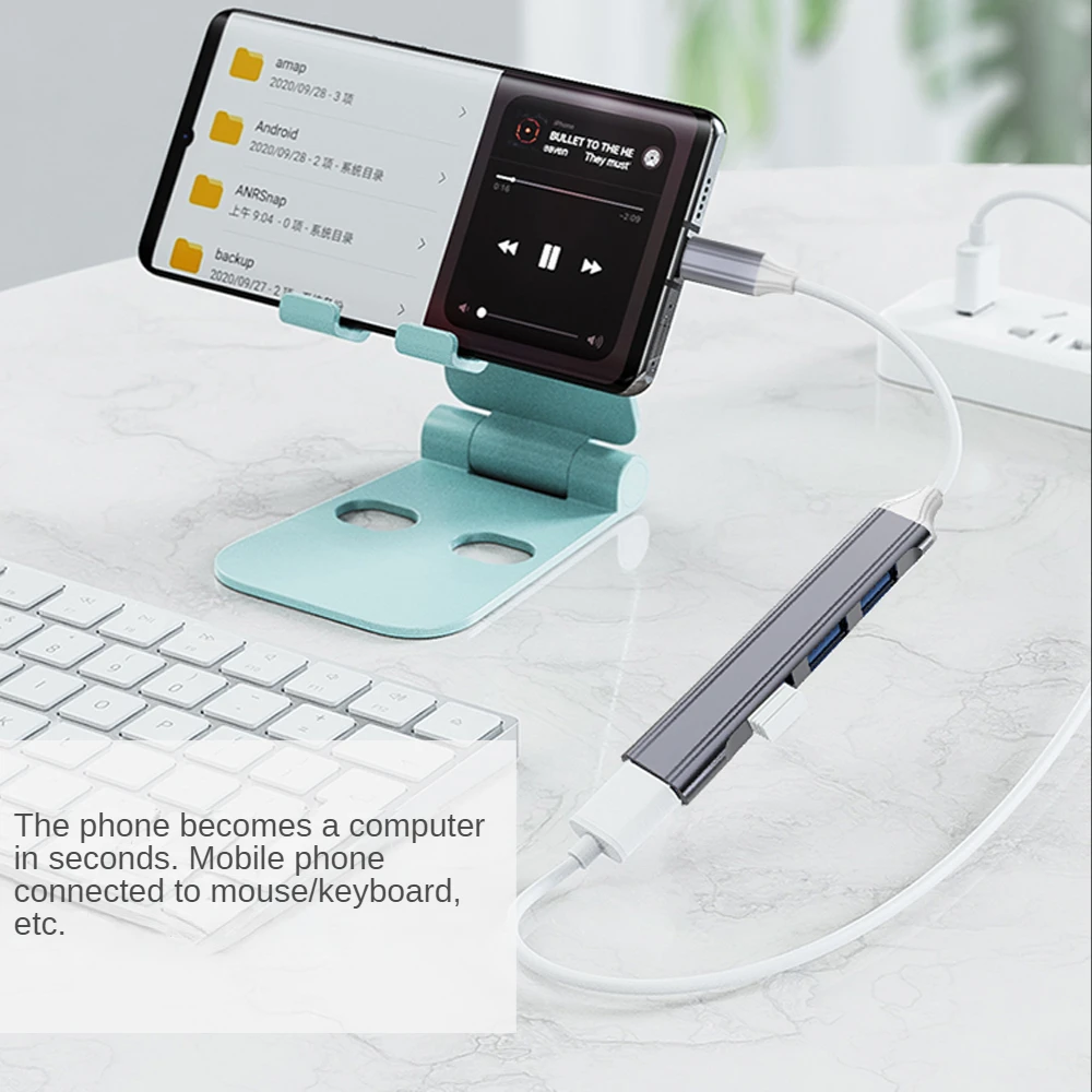 Логотип на заказ Тип c расширитель концентратор док-станция usb c 4 в 1 компьютер Разветвитель USB док-станция зарядное устройство с usb 3,0 порт