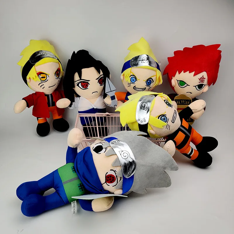 New 25CM Narutos Plush Toy Uzumaki Narutos Plush Toy Hatake Kakashi Uchiha Sasuke Garra Plush Toys