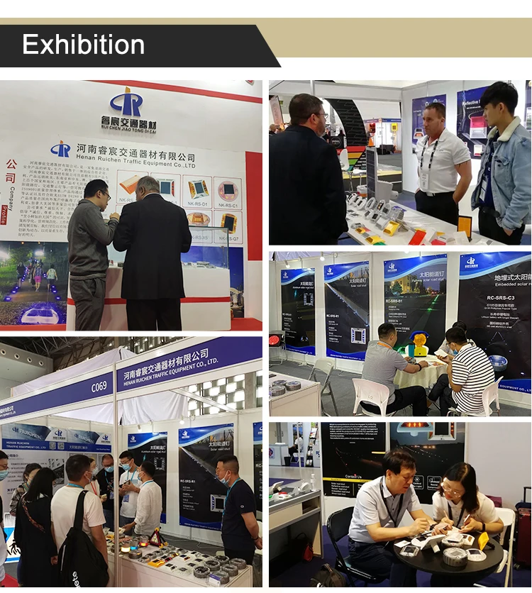 circular two directions solar powered leveled road stud reflector pavement marker