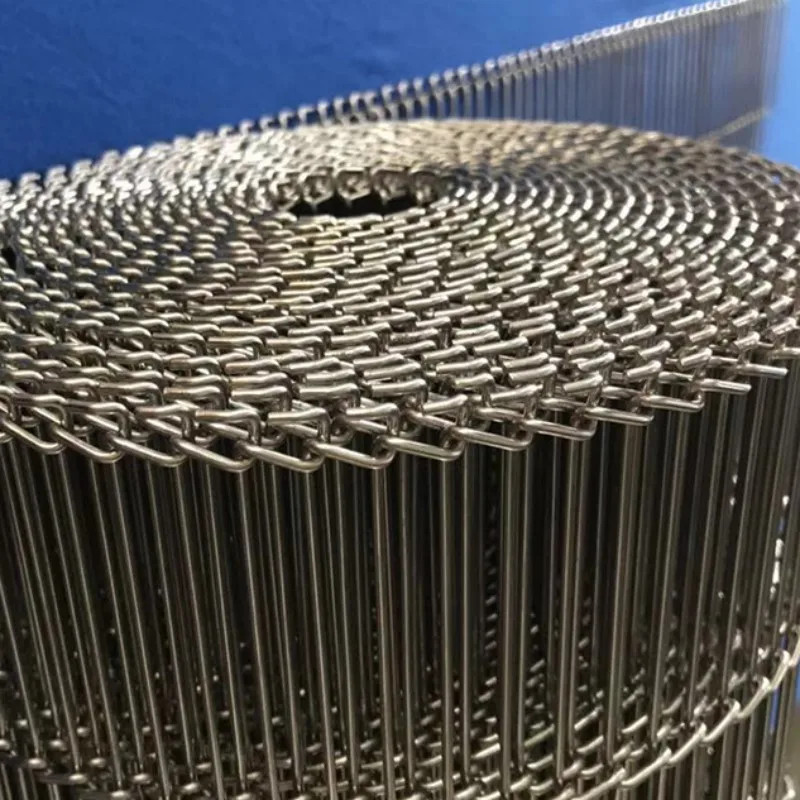Food conveyor belt reflow welding anti-corrosion bilateral mesh belt metal conveyor belt