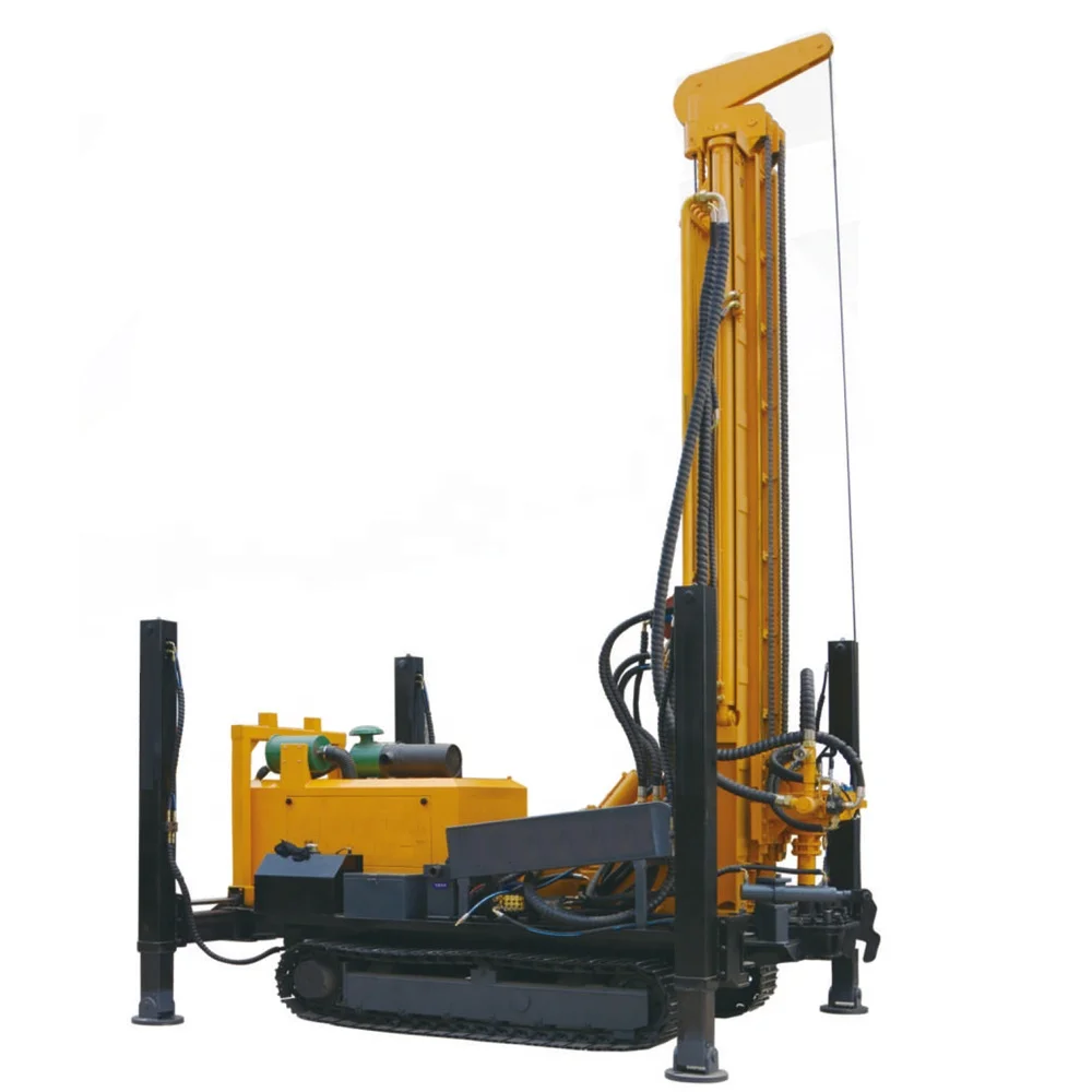 400m Automic Pneumatic Crawler Mounted  Diesel Engine DTH Water Well Drilling Rig Machine