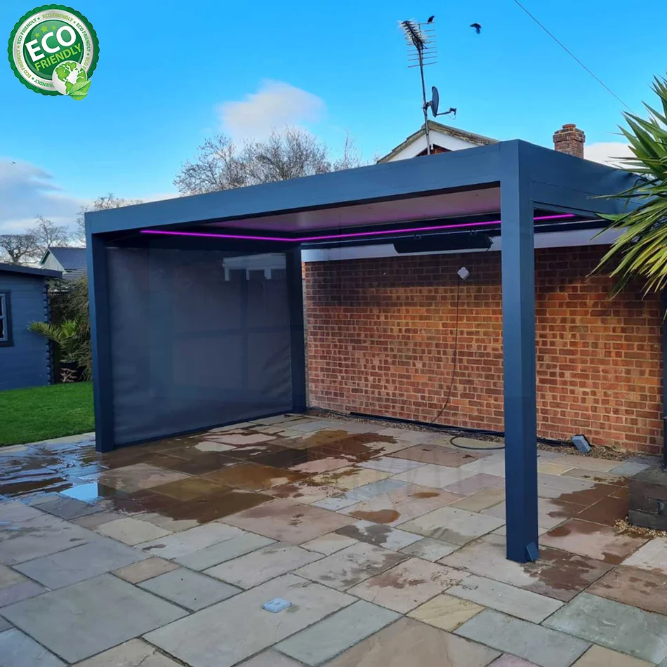 Outdoor Louvered Aluminum Pergola Garden Pergolas Pavilion Aluminum Outdoor Motorized Roof