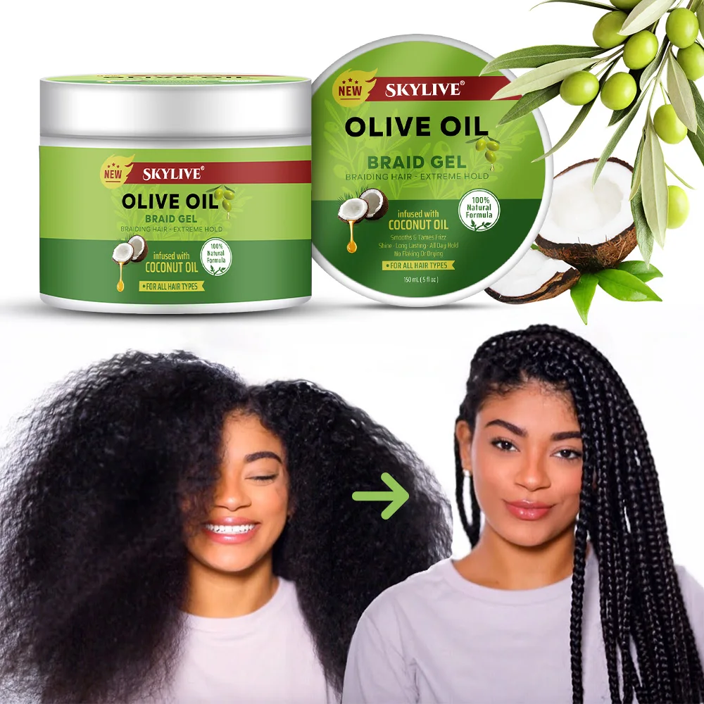 Private Label All Day Lock Extra Hold 4c Hair Styling Twist Locking Edge Braid Hair Gel Vendor Shine And Jam Gel