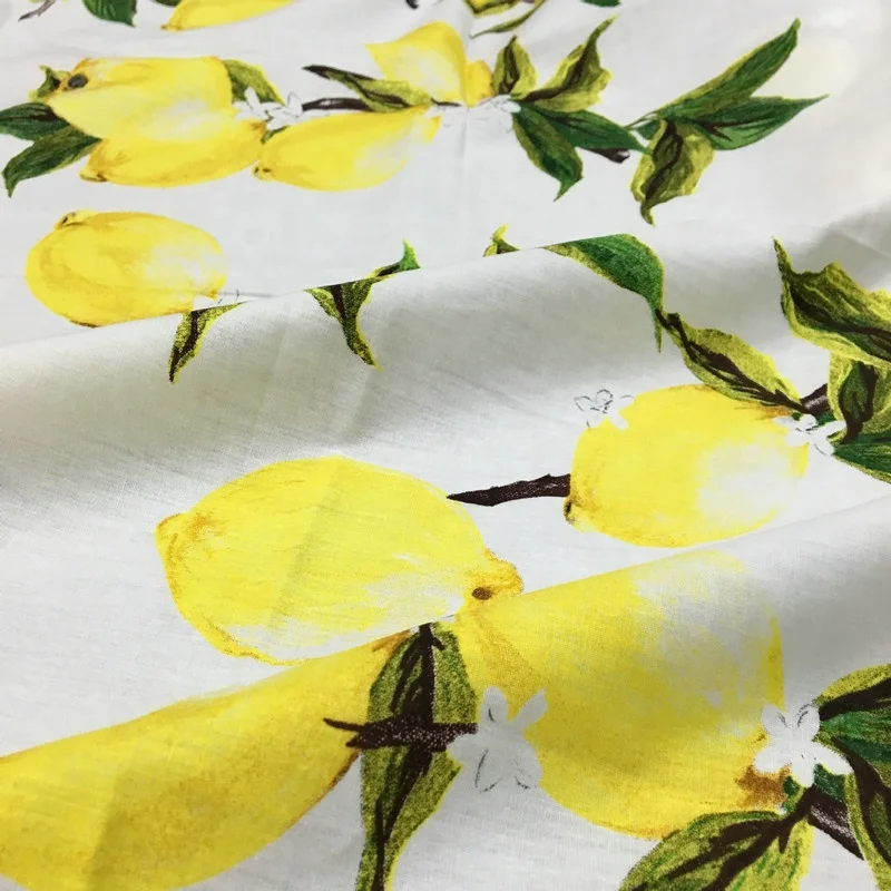 
Fonesun-C582 lemon print fabric 