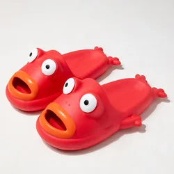 Frog slippers female summer cute cartoon fun indoor home use bathroom outside to wear summer slippers