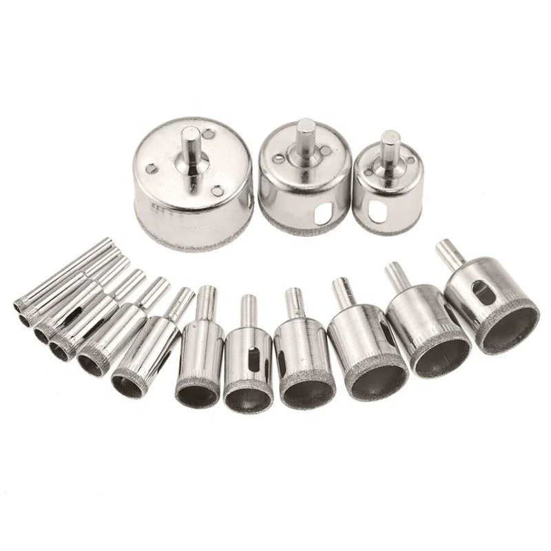 Diamond Hole saw set Drill Bit tool 6mm-50mm for Tiles Marble Glass Ceramic Hole opener Power Tools accessories