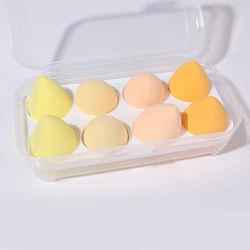 Makeup beauty sponge pink and blue , mini egg sponge makeup remover , pink and blue makeup sponge logo