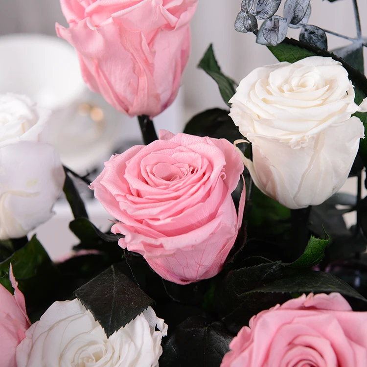 New Transparent Flower Gift Box Acrylic Panorama Flower Box Folding Bouquet Flower Basket Handle Box