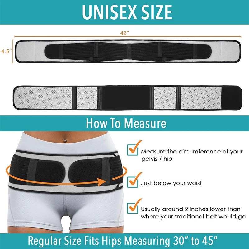 Breathable Anti-Slip Pelvic and Lower Back Support Brace for Men Women Sciatica Pelvis Pain Relief Sacroiliac SI Joint Hip Belt