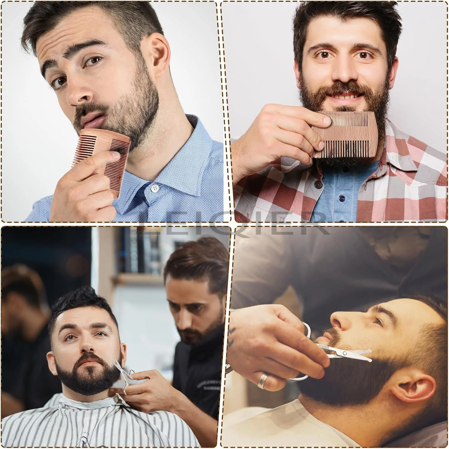 Custom Logo Beard Brush With 100% Pure Boar Bristle for Men Mustache Grooming Walnut Wood Beards Comb Untangles Your Beard