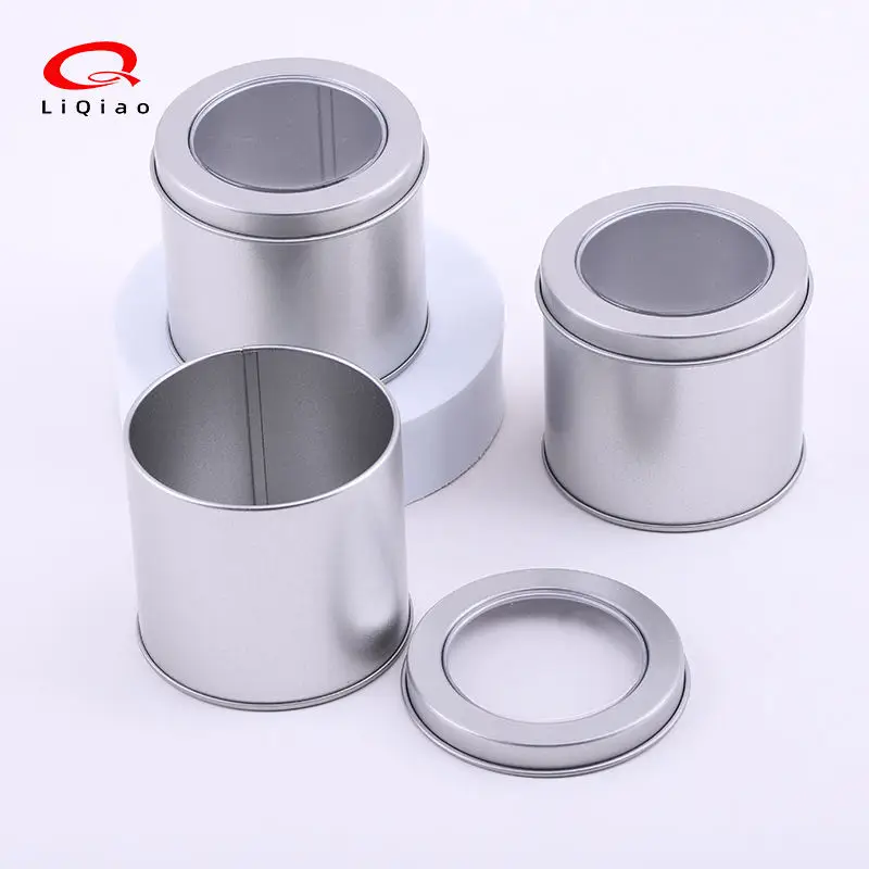 In Stock Food Grade Tinplate Round Cookie Candy Mint Cosmetic Metal Can Packaging Empty Box with Lid Tin Box