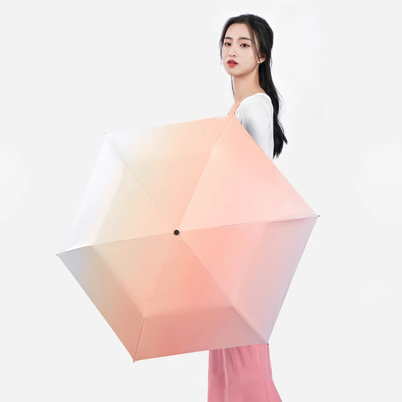 China Direct Hot Sales  19 Inches 6 ribs super lightweight portable sunny small size  mini sun umbrella