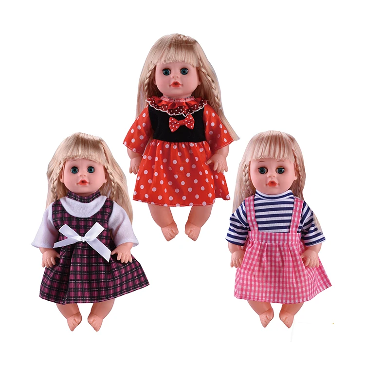 14 inch 4 Sounds Girls Gifts Boneco Tray Bottle Diaper Napkin Box Bedpan Drink Water Piss Fashion baby doll