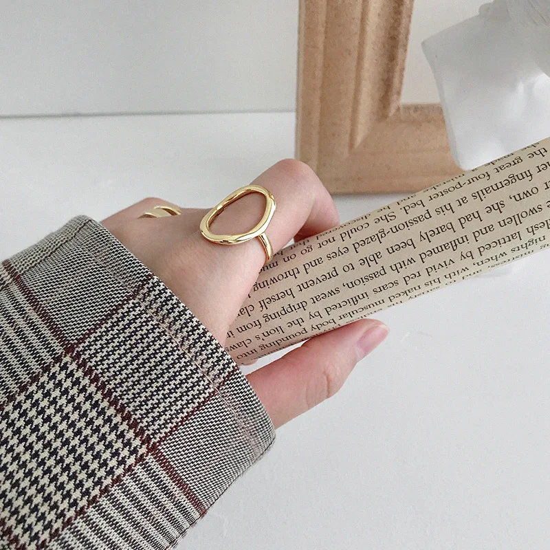 Irregular Ring Hollow Jewelry Wholesale Ready Ship S925 Silver Rings