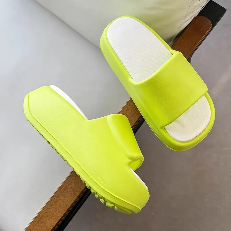 Summer Home Thick-soled Slippers Female Couple Bathroom Bathing Thick Soft Bottom Outer Wear Sandals And Slippers Men