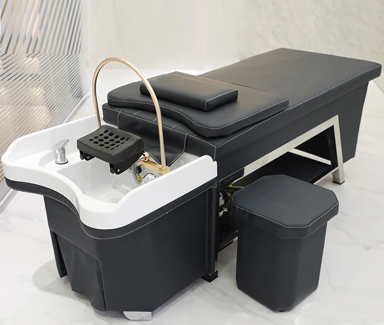 Wholesaler Water Circulation Head Therapy Bending Shower With Pillow For Shampoo Bed Hair Salon Shampoo Chair Accessories