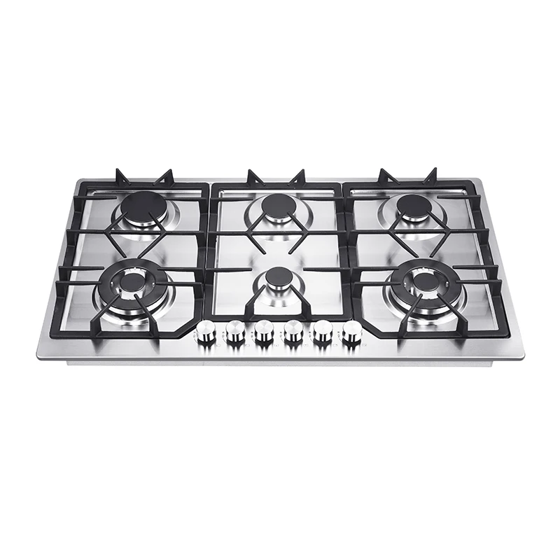 Кухонное оборудование газовая плита из нержавеющей стали Встроенная переменного тока/Зажигание батареи с предохранительным устройством 5 горелки