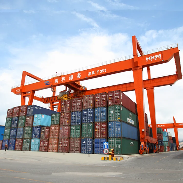 sea port container lifting crane 30 ton 40 ton RMG Crane rail mounted container mobile gantry crane 50 ton price