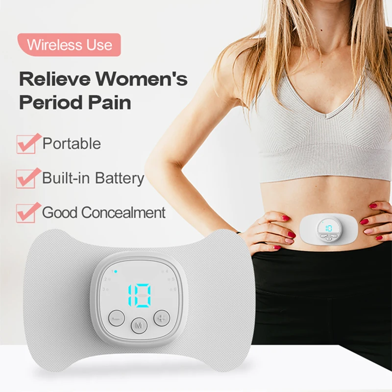 New Product wireless tens unit Women Menstrual Massage Electric Period Pain Relief Massager Period Heated Pad customized