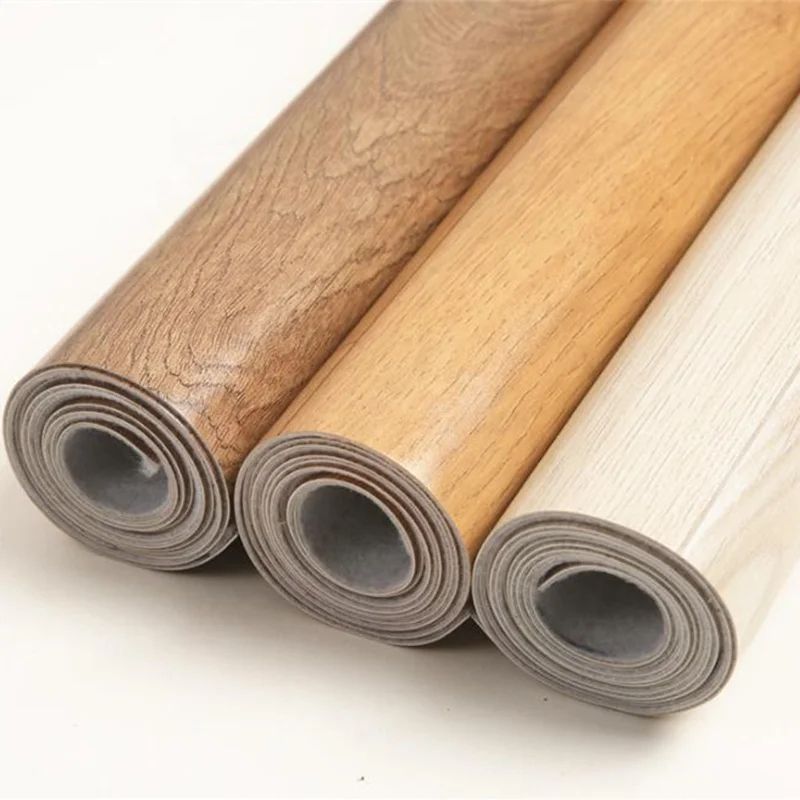 Linoleum Flooring Rolls Waterproof Felt Back White Black Red Anti-slip Vinyl Floor Plastic Flooring for Indoor