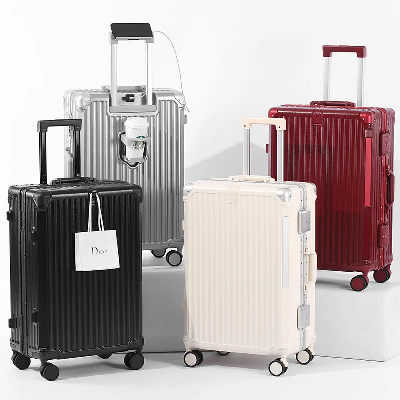 Abs Pc Anti-Scratch Waterproof Trolley Case Front Cover Open Pocket Suitcase with 360 Degree Universal Wheels Suitcase Luggage