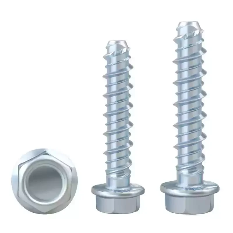 External hexagonal flange concrete self tapping anchor bolt cement self cutting screw wall self drilling expansion nail
