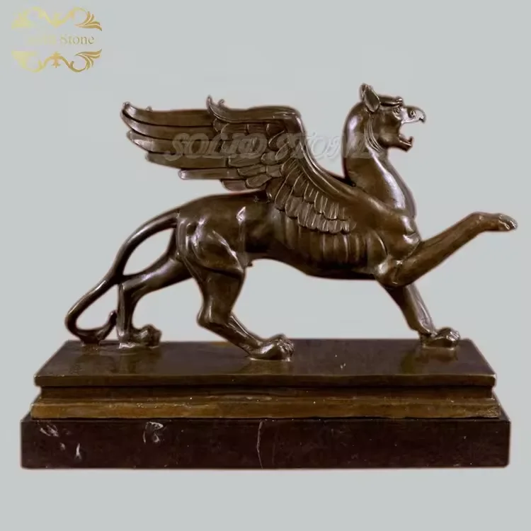 Low price wholesale Hand carved exquisite high technology Modern Design bronze griffin statue