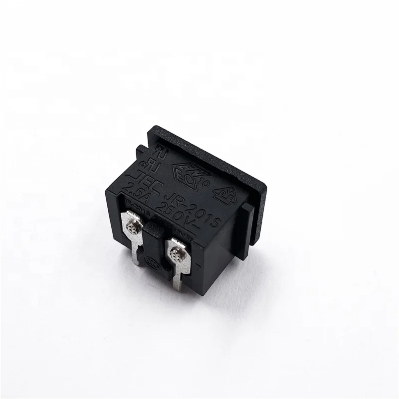 AC 250V 2.5A IEC201 C8 2 pin Socket Soldering Pins Power Connector IEC JR-201SEA(PCA)