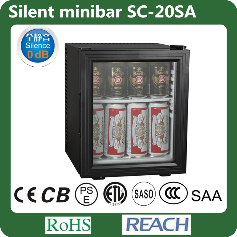 Refrigerator supplier sales single glass door display small mini 20l hotel mini portable bar fridge with freezer