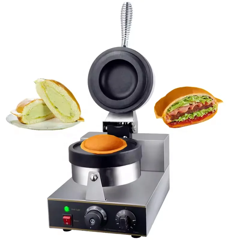 snack grill Hamburger original de digital full semi automatic guangzhou wafle a big double custom logo ufo burger maker machine