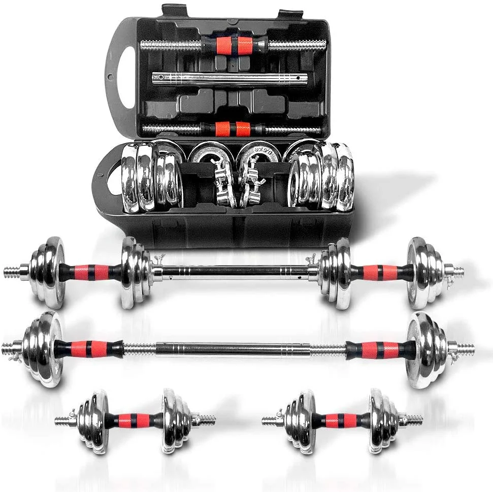 20kg 40kg 50kg 100kg adjustable weight dumbbell cast iron dumbbell and  barbbell set