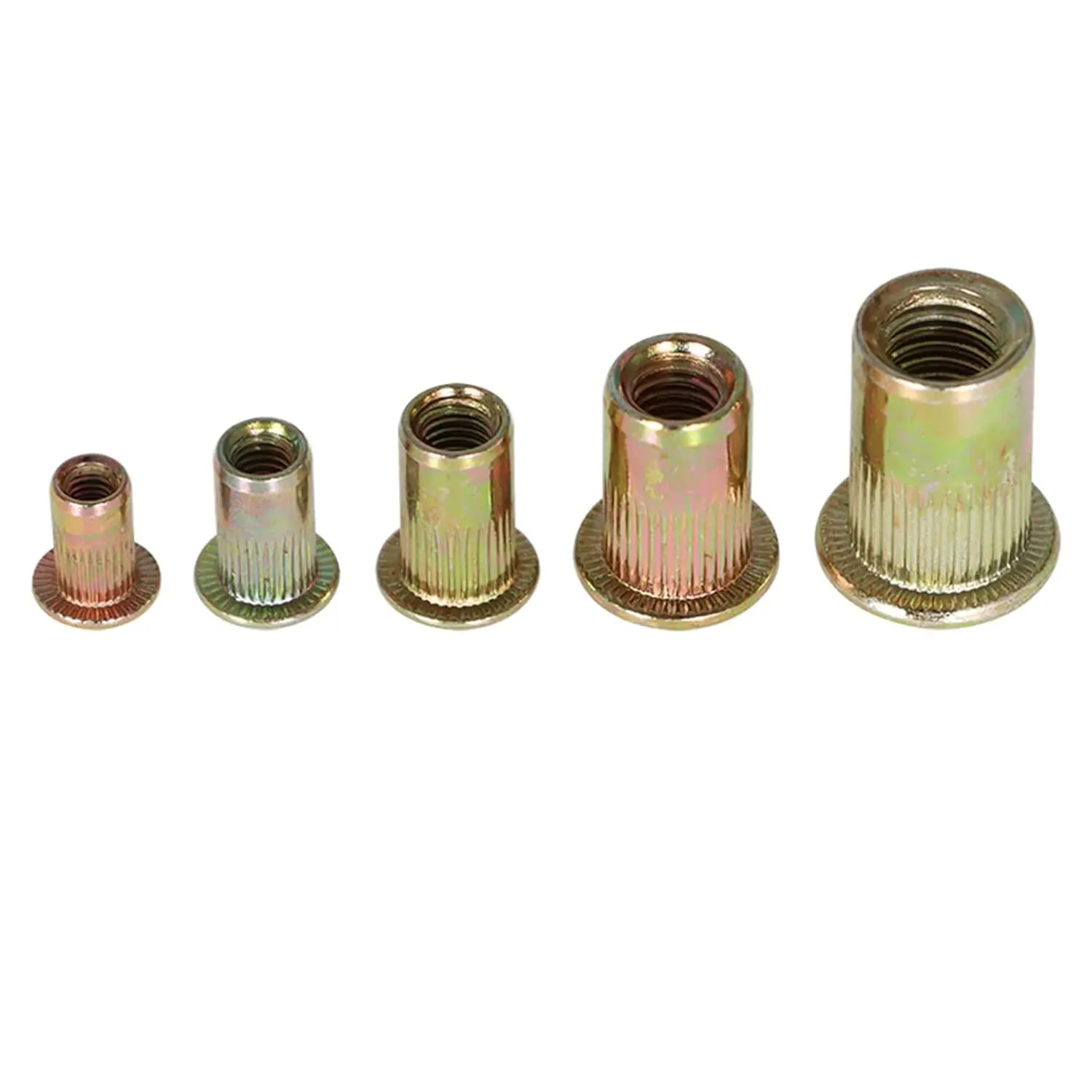 Carbon Steel Rivet Nuts Flat Head Threaded Insert Nutserts