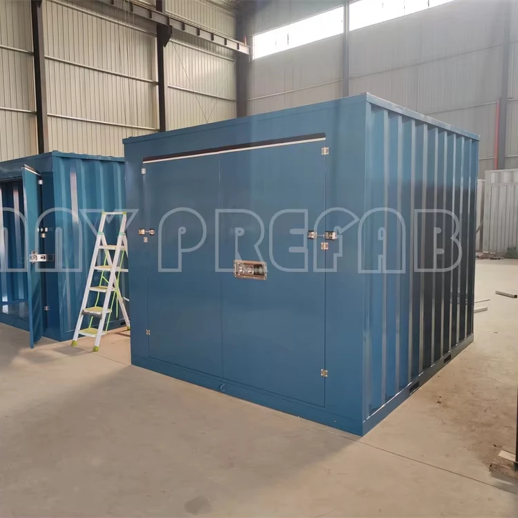 100% Waterproof Easy Installation 10ft  Small Flat Pack Prefab Steel Portable Self Bulk Food Storage Shipping Containers Units