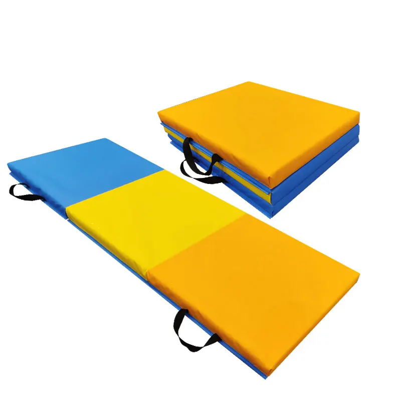 Folding Gymnastics Mat 5cm Thick PU Canvas PVC Foam 3m Length for Dance Practice Fitness Yoga Sit-ups Somersault Training