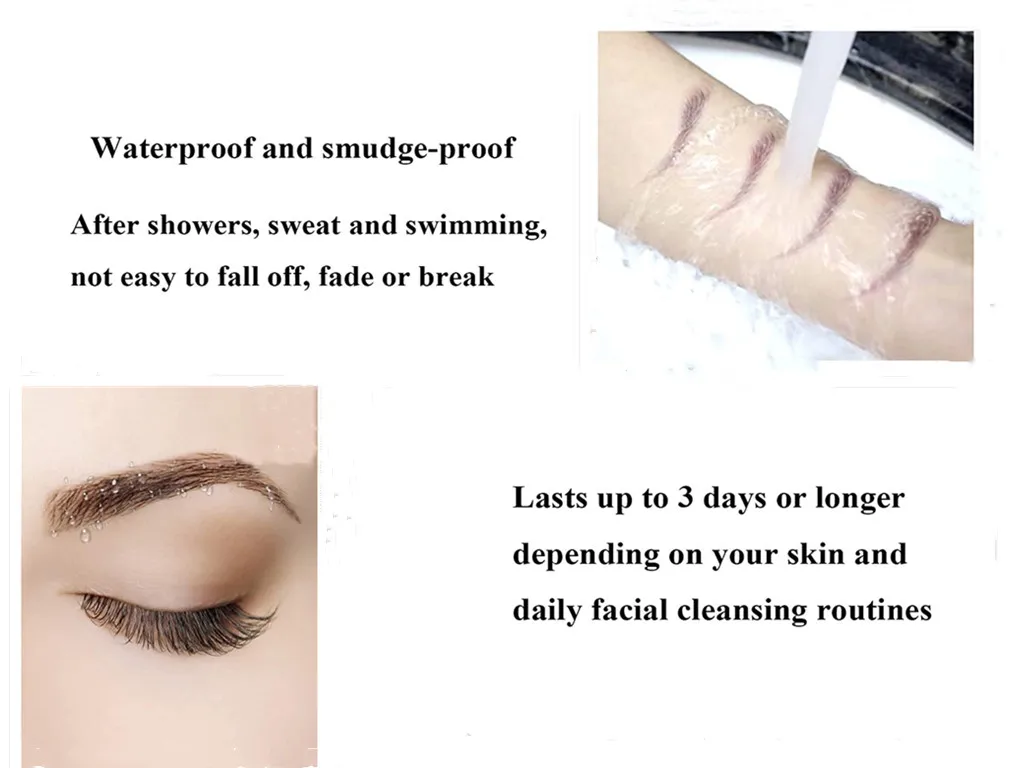 Waterproof Brow Styling Template Kit Eyebrow Shaping Lift Stencils Tattoo Stickers Wholesale Women Sticker Eyebrows Tattoos