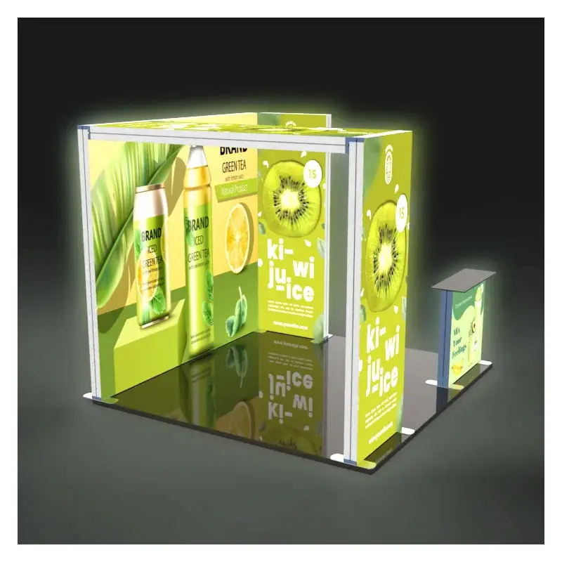 HLY Expo Wall Promotion Event Modular Exhibition Lightbox Booth Stand Advertising Frameless Led Light Box