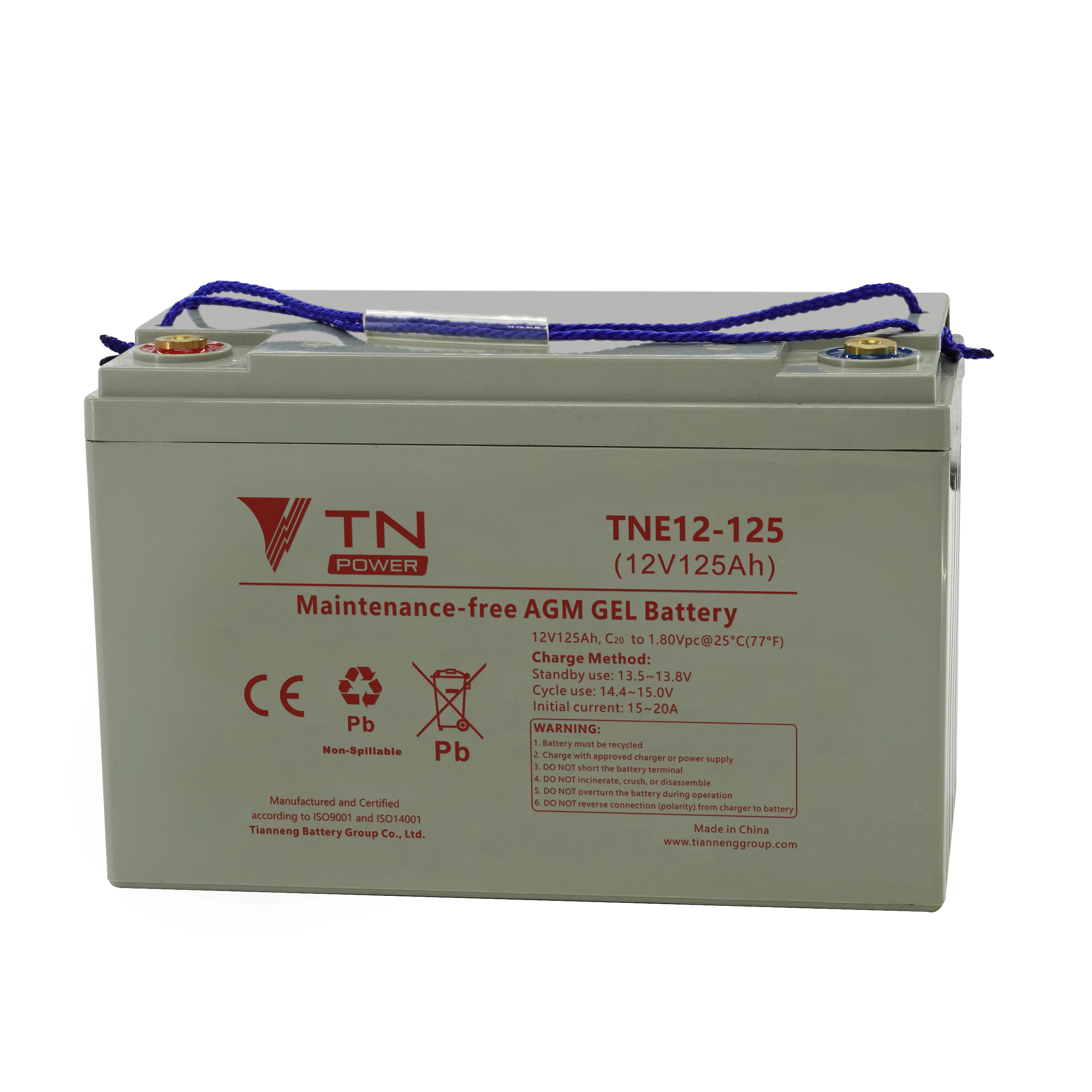 Lead Acid Battery New 12V 125Ah  China Item Storage Lead Rechargeable Material Temperature Origin Type