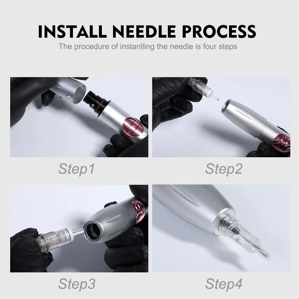 Полубеспроводная цифровая перезаряжаемая машинка для микроблейдинг