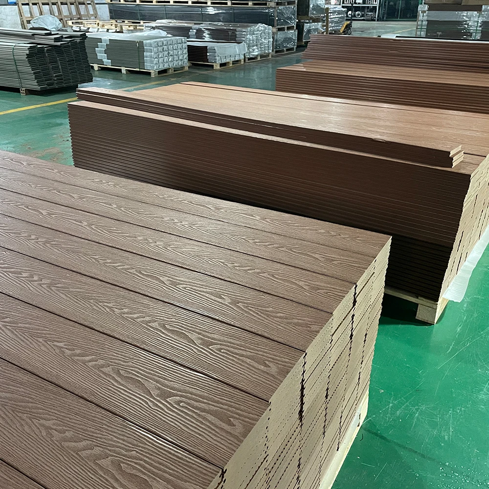 Eco-friendly Wood Plastic Composite Decking Solid Flooring Board Outdoor Wooden Decking Flooring Anti-slip Wpc Wood Decking
